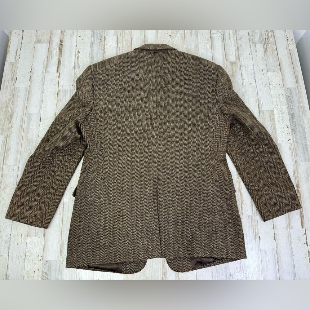 Stafford Vintage Tweed Blazer Men's 42R Classic Fit Wool & Lambswool Herringbone - Picture 6 of 12